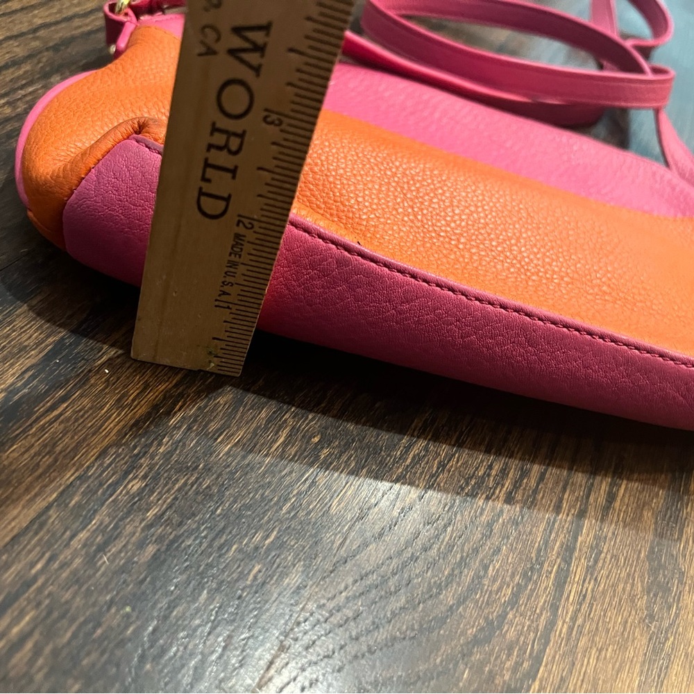 Talbots Leather Solid Pink And Solid Orange Shoul… - image 8